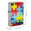 Colorful Autism Awareness Puzzle Fashionable Lighter Shell, Sturdy and Durable Lighter Protective Cover view 2