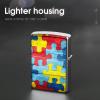 Colorful Autism Awareness Puzzle Fashionable Lighter Shell, Sturdy and Durable Lighter Protective Cover view 4