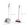 1Set Long Handle Broom and Stainless Steel Dustpan for Indoor Household Cleaning Plastic and Material Efficient Dust and Trash Collection for Home and Office Use view 2