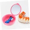 BCOATH 1Set Portable Denture Box with Cleaning Brush Denture Storage Case with Mirror Durable for Safe Travel and Easy Cleaning Elders view 4