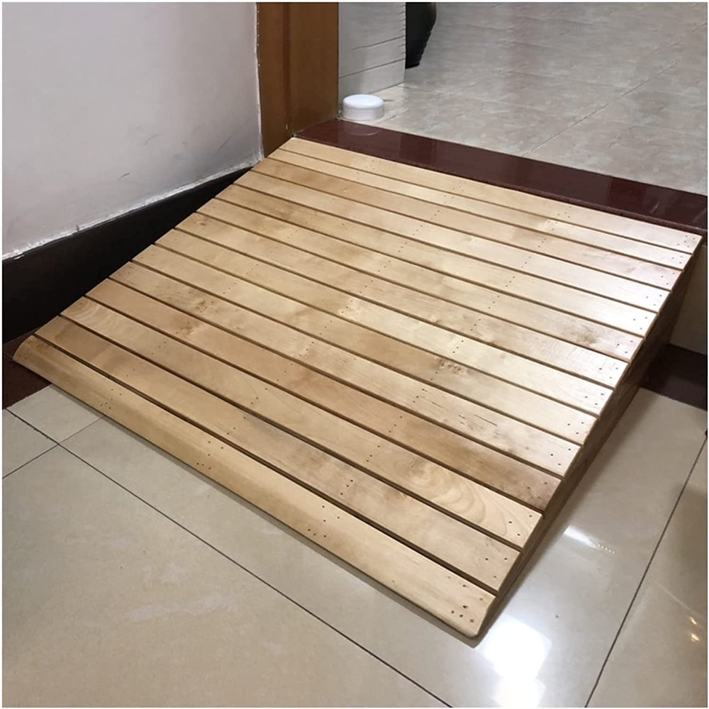 Ramps Solid Wood Curb, Portable Non-Slip Threshold Kit Set, for Sidewalk, Car, Truck, Scooter, Bike, Motorcycle(9cm Tall)