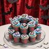 Fyeoxle 54PCS Edible Halloween Bat Cupcake Toppers Wafer Paper Bat Cupcake Toppers Spooky Bat Cupcake Picks for Halloween Theme Party Birthday Baby Shower Decor Supplies view 3