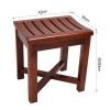 YHKJLYH Solid Wooden Non Slip Bathroom Shower Stool with Storage Shelf Ideal for Elderly and Adults Bath Bench and Footstool for Added Safety and Comfort view 3