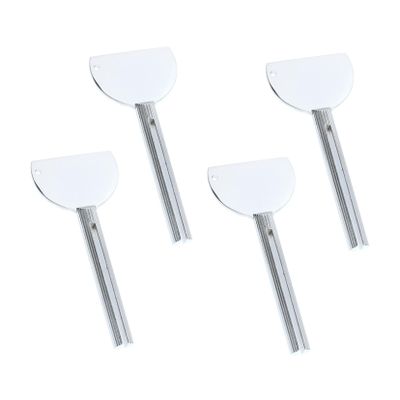 SHERCHPRY Stainless Steel Toothpaste Squeezer Set of 4 Key Dispenser Rollers for Easy Toothpaste Extraction for Bathroom Use