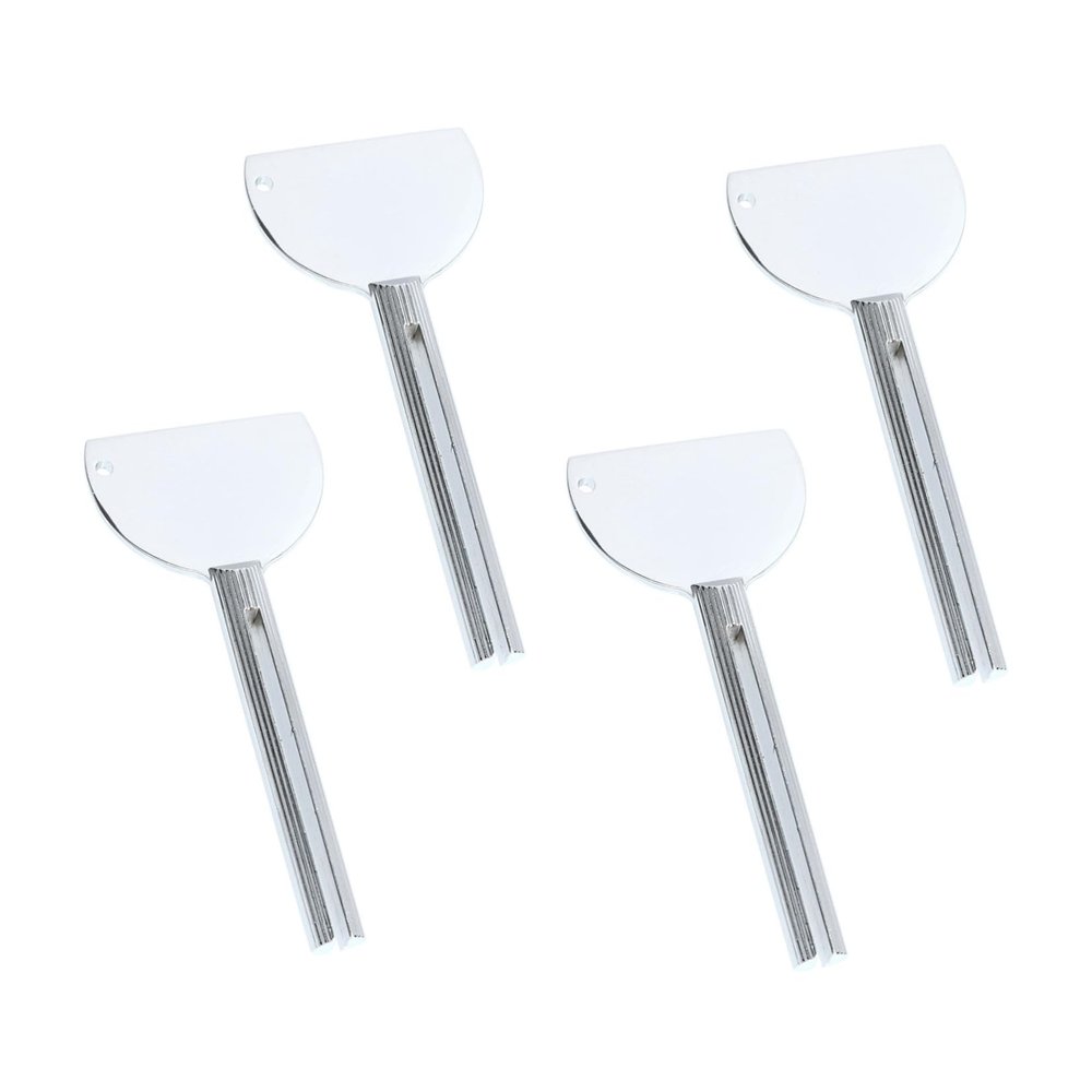 SHERCHPRY Stainless Steel Toothpaste Squeezer Set of 4 Key Dispenser Rollers for Easy Toothpaste Extraction for Bathroom Use