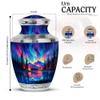 Casketique Northern Light Memorial Urns for Human Ashes Adult Female - Large Blue Funeral Urns for Adult Male - Memorial Urn for Mom - Cremation Urn for Ashes for Women - 10 Inch view 2