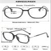 ALKAHE Stylish Photochromic Reading Glasses Women Men Polygon Large Frame Blue Light Blocking Readers Eyeglasses Clear Frame/Photochromic Grey Lens 1.0 view 2