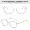 ALKAHE Stylish Photochromic Reading Glasses Women Men Polygon Large Frame Blue Light Blocking Readers Eyeglasses Clear Frame/Photochromic Grey Lens 1.0 view 3