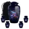 KARYLIZ Telescope Purple Space Funeral Keepsake Urns for Human Ashes Adult Man & Women - Combo of 5, 10 Inch & 3Inch - Galaxy of Stars Cremation Urn for Human Female, Funeral Keepsake Gift 3Inch view 1