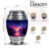 Casketique Northern Light Memorial Urns for Human Ashes Adult Man Set of 2 - Blue Funeral Urns for Cremation Ashes Mother Set of 1 Large & 1 Keepsake - Cremation Urn - 10 & 3 Inch Combo view 2