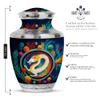 Remembrate Dragon Burial Urns for Cremated Remains - Blue Urns for Human Ashes Adult for Funeral and Memorial - Cremation Urn for Ashes for Male and Female 10 Inch & 4 Keepsake Combo view 2