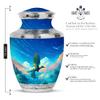 Remembrate Dragon Urns for Human Ashes Adult Man Small - Blue Memorial Keepsakes for Ashes for Women - Clouds Travel Urns Human Adult Mom and Dad Cremation Tiny 3 Inch & 10 Inch Set view 2