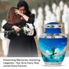 Remembrate Dragon Urns for Human Ashes Adult Man Small - Blue Memorial Keepsakes for Ashes for Women - Clouds Travel Urns Human Adult Mom and Dad Cremation Tiny 3 Inch & 10 Inch Set view 3
