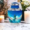 Remembrate Dragon Urns for Human Ashes Adult Man Small - Blue Memorial Keepsakes for Ashes for Women - Clouds Travel Urns Human Adult Mom and Dad Cremation Tiny 3 Inch & 10 Inch Set view 4