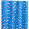 100 pcs White Red Sailboat Paper Straws, Blue With Sailing Boat Disposable Biodegradable Drinking Straws, Sports Race Birthday Baby Shower Nautical Summer Party Sea Beach Cake Pop Sticks (Sailboat) view 2
