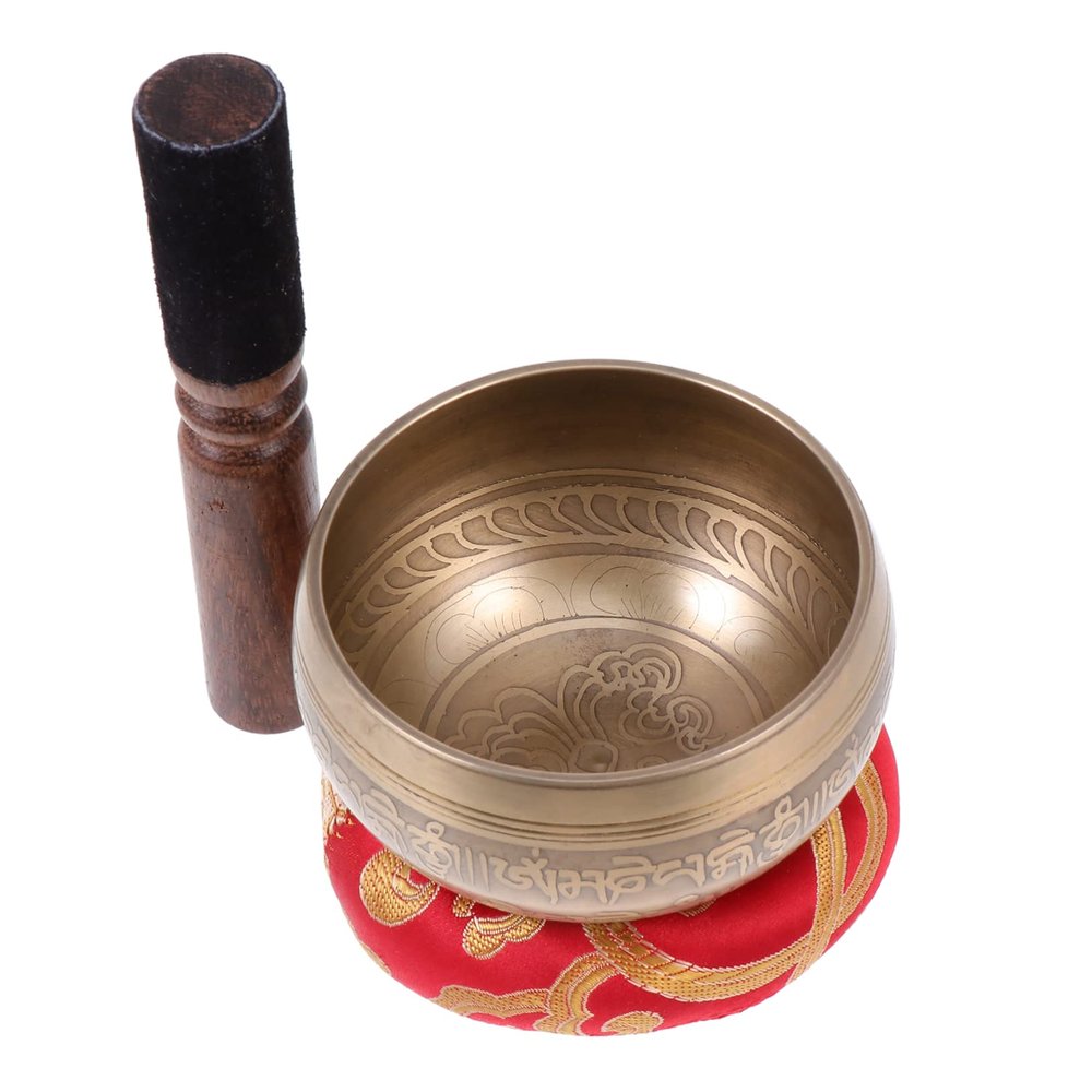 Abaodam 1Set Premium Yoga Meditation Bowl Mallet Gasket Set Sound Bowl for Relaxation Mindfulness and Yoga Practices for Meditation and Healing
