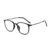 Jingyuton Stylish Anti-Blue Light Myopia Distance Glasses For Mens Womens Ultra-Light Nearsighted Glasses Oval Frames (Black, 1.25, Diopters) view 1