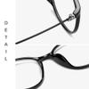Jingyuton Stylish Anti-Blue Light Myopia Distance Glasses For Mens Womens Ultra-Light Nearsighted Glasses Oval Frames (Black, 1.25, Diopters) view 3
