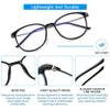 Jingyuton Stylish Anti-Blue Light Myopia Distance Glasses For Mens Womens Ultra-Light Nearsighted Glasses Oval Frames (Black, 1.25, Diopters) view 4