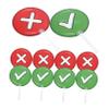 Abaodam 10pcs Interactive Classroom Polling Paddles Double-Sided Student Response Signs Plastic Hand Signals for Classroom Discussion Participation view 1