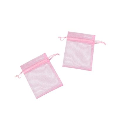 Beavorty 100pcs Reusable Drawstring Organza Jewelry Storage Pouches Bulk Mesh Baggies Handles for Candy Gifts Party Accessories Craft Projects Home Decoration