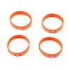 Happyyami 4pcs Medical Alert Silicone Bracelet for Kids Peanut Allergy Wristbands in Orange Adjustable PVC Hand Strap for Safety Awareness for Children view 1