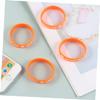 Happyyami 4pcs Medical Alert Silicone Bracelet for Kids Peanut Allergy Wristbands in Orange Adjustable PVC Hand Strap for Safety Awareness for Children view 2