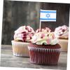 Amosfun 100Pcs Israeli Flag Toothpicks for Appetizers Snacks Festive Events Patriotic Theme Food Picks for Parties Celebrations view 2