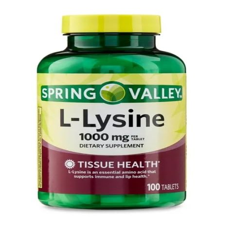 L-Lysine 1000mg, 100 Tablets Essential Amino Acid for Immune Support, Collagen & Lip Health Comparable to Leading Brand (Pack-1)