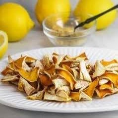 Dried Lemon Peels, Natural Citrus Garnish, Culinary Grade