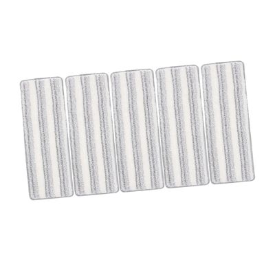 HOLIDYOYO 5pcs Washable Microfiber Mop Pads Self-Adhesive Flat Mop Refill for Household Floor Cleaning Compatible Most Absorbent and Reusable Cleaning Pads