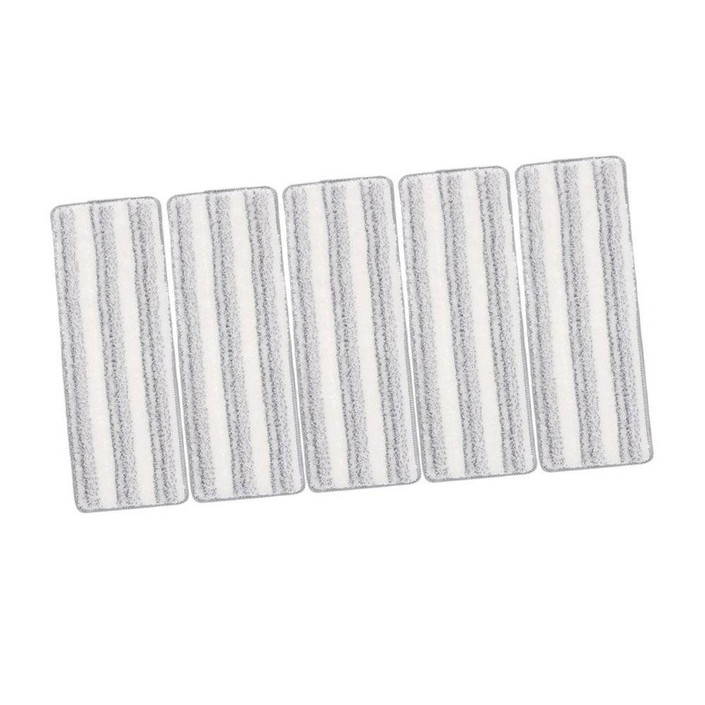 HOLIDYOYO 5pcs Washable Microfiber Mop Pads Self-Adhesive Flat Mop Refill for Household Floor Cleaning Compatible Most Absorbent and Reusable Cleaning Pads
