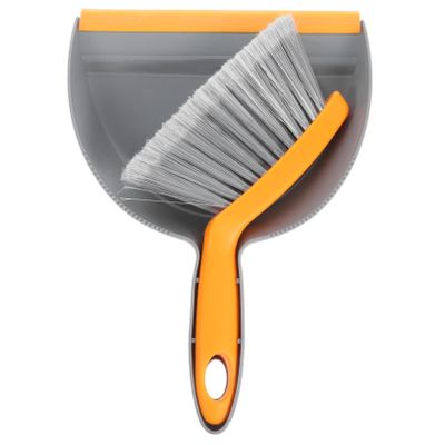 Mikinona Mini Dustpan and Brush Set 2-Piece Small Cleaning Tool for Desktop Keyboard and Car Detailing Compact Broom and Dustpan for Home and Office Cleaning