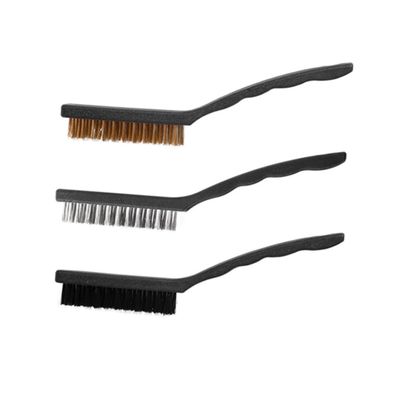 Hoement 3Pcs Steel Wire Brush Set for Kitchen Range Hood Cleaning Heavy Duty Stove Cleaning Brush Hard Bristles for Grease and Grime Removal for Cooktops and Gaps