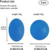 2 Pcs Blue Silicone Grip Ball, Hand Strength, Relief Anxiety Stress Ball, Hand Therapy Squeeze Exercise, Exercise Squeeze Ball for Arthritis Hand Finger Wrist (2 Shape, Round, Elliptical, Hard Strength25KG) view 2