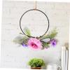 ABOOFAN Artificial Leaf Flower Wreath Spring Garland for Holiday Decor Elegant Wall Hanging Decoration for Home Party and Banquet Arrangement Outdoor Floral Arrangement view 2