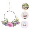 ABOOFAN Artificial Leaf Flower Wreath Spring Garland for Holiday Decor Elegant Wall Hanging Decoration for Home Party and Banquet Arrangement Outdoor Floral Arrangement view 4