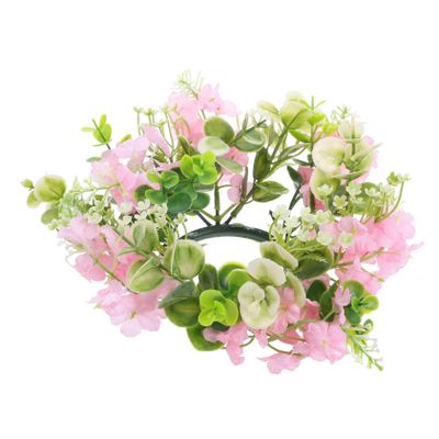 Alipis Vivid Artificial Flower Candle Wreath Realistic Centerpiece for Home Weddings and Parties Sturdy Design with Lifespan for Floral Garland Decor and Celebrations