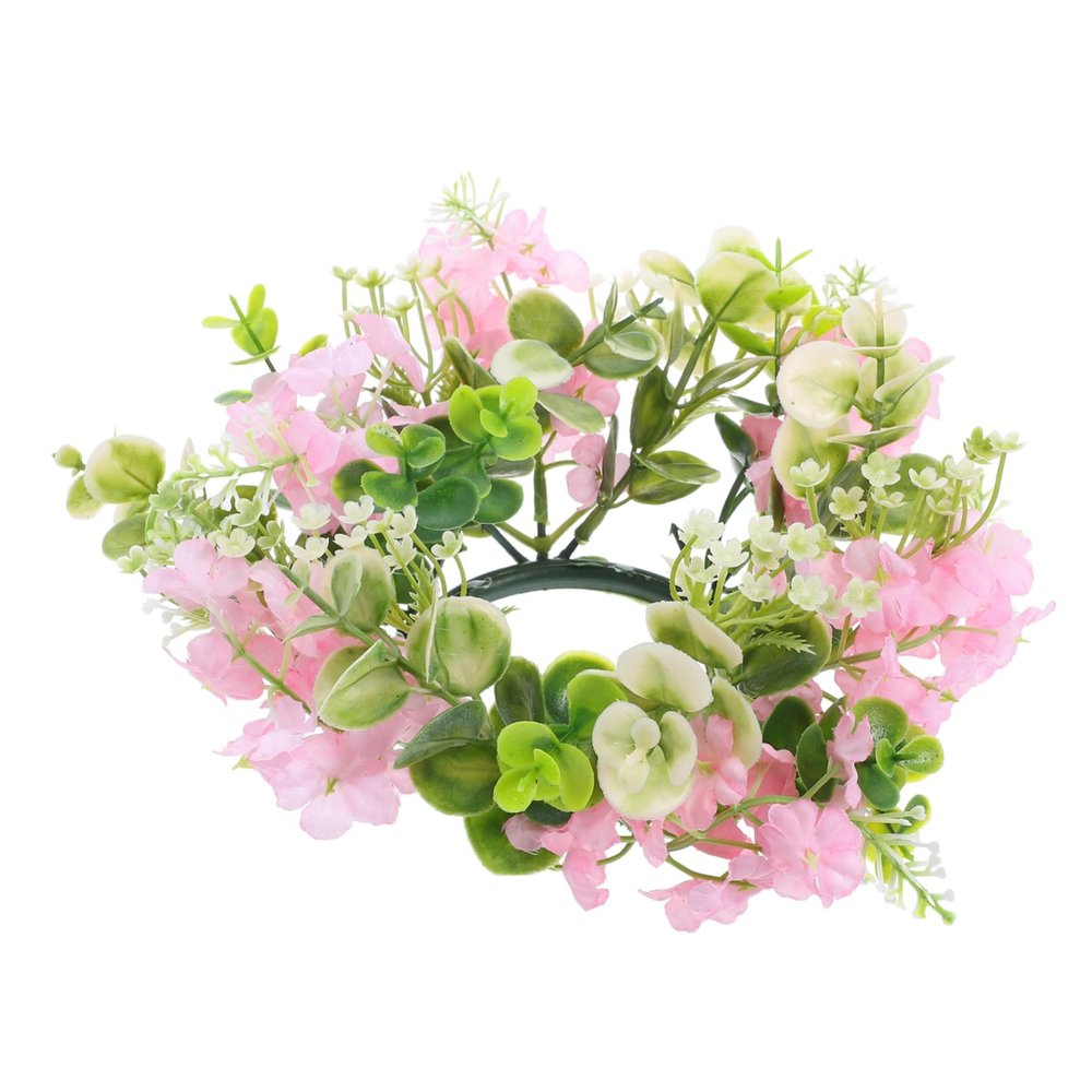 Alipis Vivid Artificial Flower Candle Wreath Realistic Centerpiece for Home Weddings and Parties Sturdy Design with Lifespan for Floral Garland Decor and Celebrations