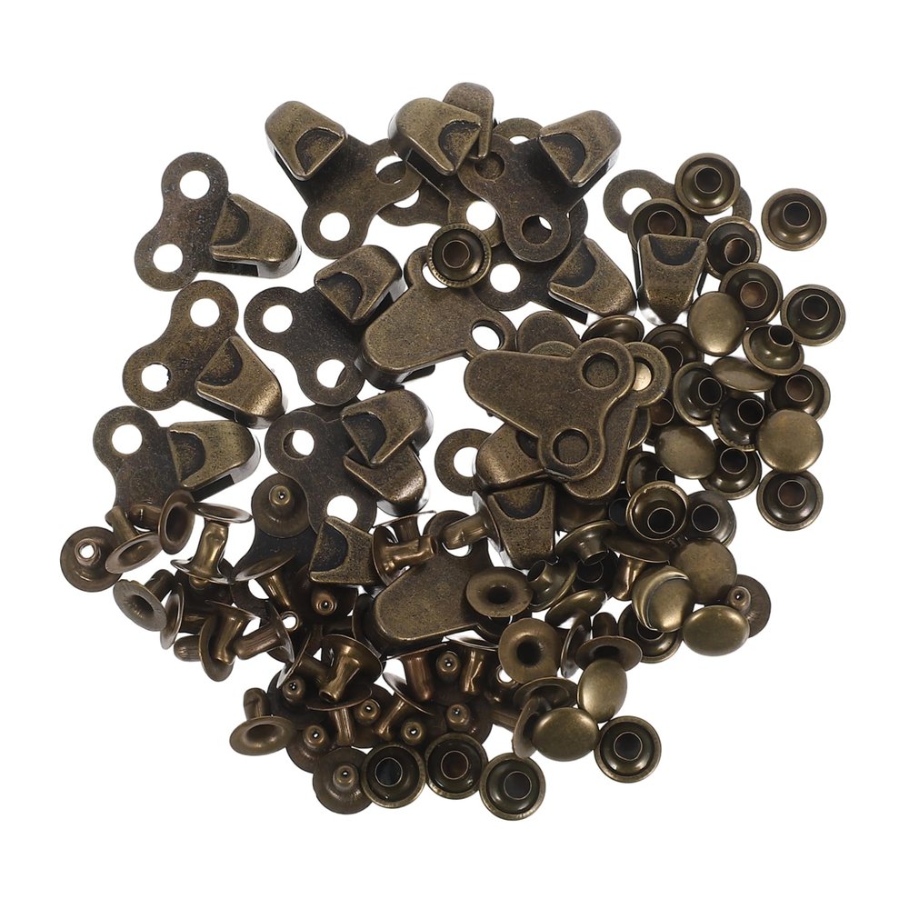 DEARMAMY 20pcs Shoe Rivets and Eyelets Durable Lace Hooks for Boot Repair Easy Installation DIY Kit for Hiking and Daily Wear for Sports Footwear