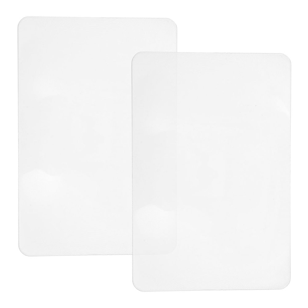 TOVINANNA 2pcs 3X Pocket Magnifying Glass Wallet Magnifier Lenses 120x180mm for Reading Low Seniors and Professionals Lightweight Plastic Fresnel Lens Portable Design