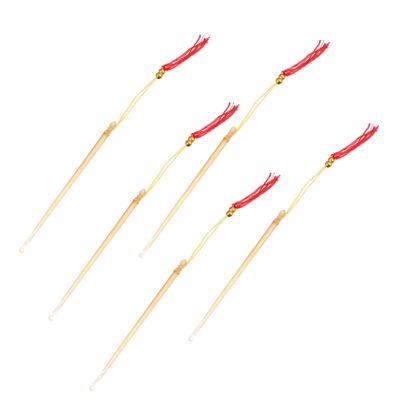 KOMBIUDA 5pcs Long Natural Horn Ear Picks Ear Cleaning Tool Kit for Boys and Girls Adults Scratch