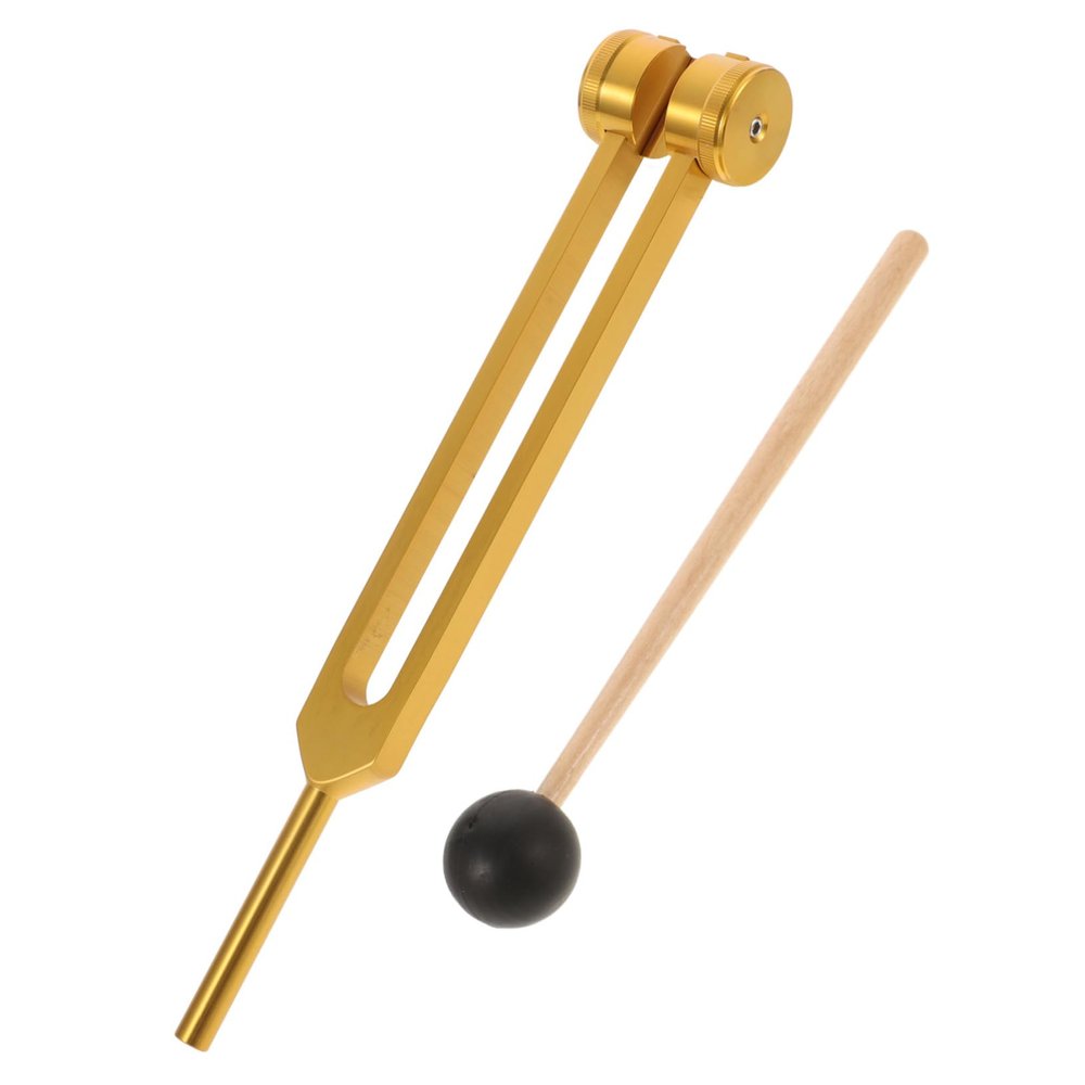 Healvian Gold Tuning Fork Set for Sound Healing 3-Piece Resonance Instruments Storage Bag Tuning Forks for Meditation Energy Balance and Chakra Therapy