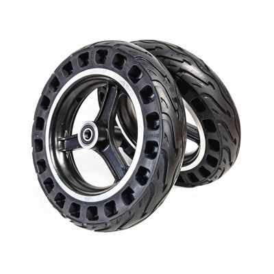 10inch Anti-Slip Front Casters Replacement for Electric Wheelchair, 10x2.125 Honeycomb Tire Wheel Assembly, 12mm Bearing