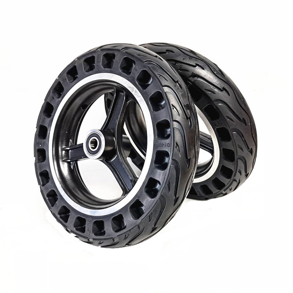 10inch Anti-Slip Front Casters Replacement for Electric Wheelchair, 10x2.125 Honeycomb Tire Wheel Assembly, 12mm Bearing