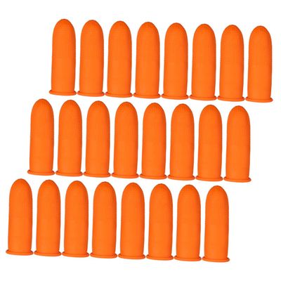 200Pcs Disposable Latex Finger Covers Wear-Resistant Finger Sleeves Anti-Static Protective Caps for Cooking and Office Use