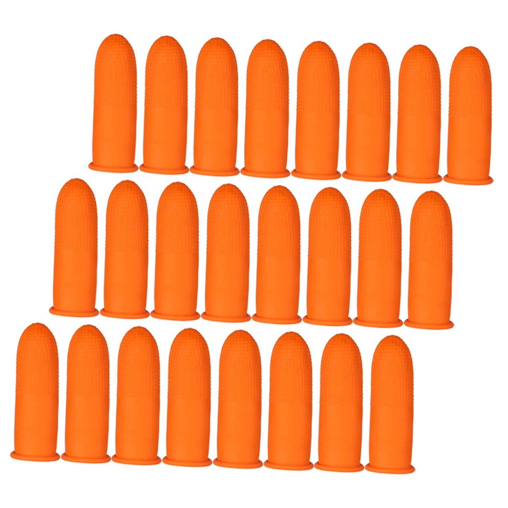 200Pcs Disposable Latex Finger Covers Wear-Resistant Finger Sleeves Anti-Static Protective Caps for Cooking and Office Use