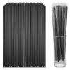 1000 Disposable Black Plastic Drinking Straws, 10 inches Long, Individually Wrapped for Parties, Restaurants, Homes, Milkshakes, Coffee, Juice, Beverages, and Smoothies. view 1