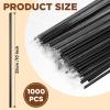 1000 Disposable Black Plastic Drinking Straws, 10 inches Long, Individually Wrapped for Parties, Restaurants, Homes, Milkshakes, Coffee, Juice, Beverages, and Smoothies. view 2