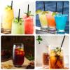 1000 Disposable Black Plastic Drinking Straws, 10 inches Long, Individually Wrapped for Parties, Restaurants, Homes, Milkshakes, Coffee, Juice, Beverages, and Smoothies. view 4